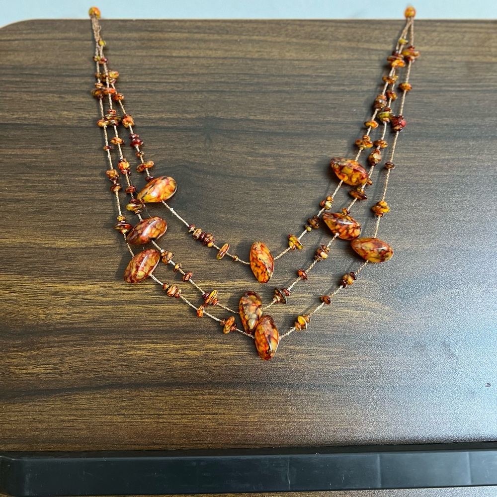 100% Genuine Baltic Amber Luxury Necklace – 31.9g